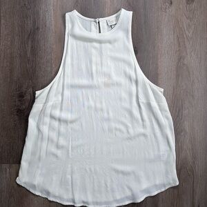 NWOT a new day White Flutter Tank Top
